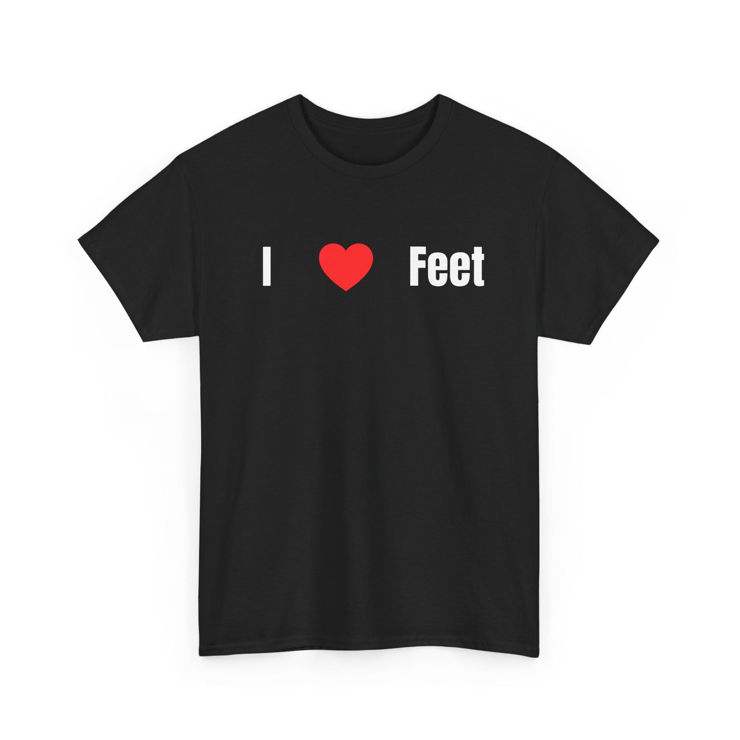 "I HEART FEET" TEE - BLACK